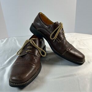 Sandro Moscoloni Men’s Dress Shoe, Dark Brown Leather Oxfords Size 10.5D